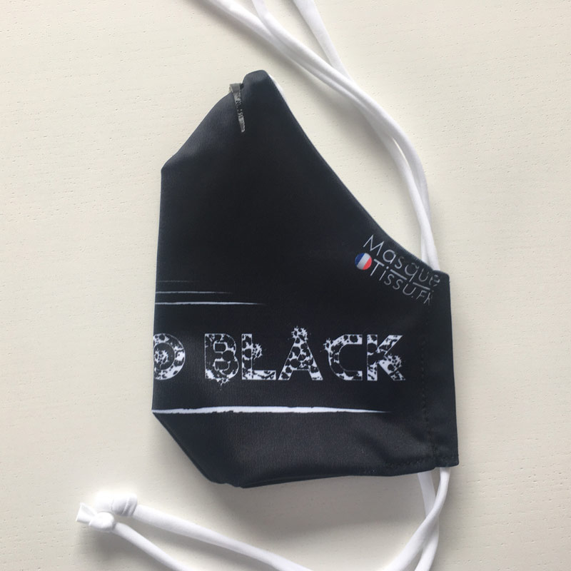 Masque en tissu fabrique en France "Back to Black"